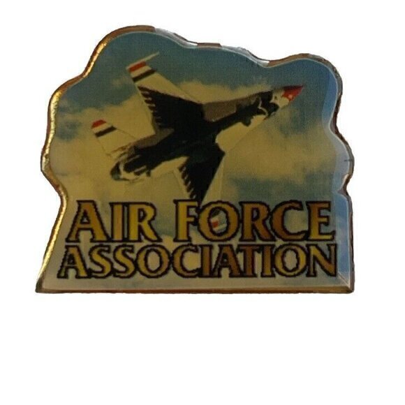 Air Force Association Metal Lapel Pin Vintage Military Pin Plane Image USA - Picture 1 of 9